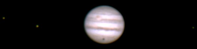 Jupiter con la Gran Mancha Roja y 4 Lunas