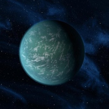 Une vue d'artiste de la planète Kepler-22 diffusée par la Nasa.