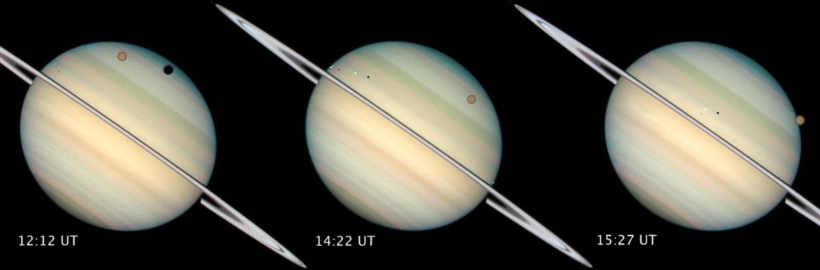 La planète Saturne vue par Hubble le 24 février 2009 entre 12 h 12 et 15 h 27 TU