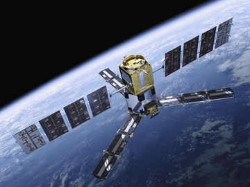 Le satellite Smos avec ses trois antennes en forme de Y