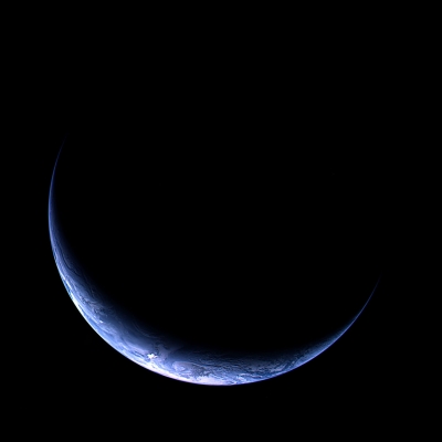 Un croissant de Terre photographié par la sonde Rosetta