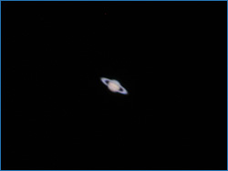 Saturno con cámara digital