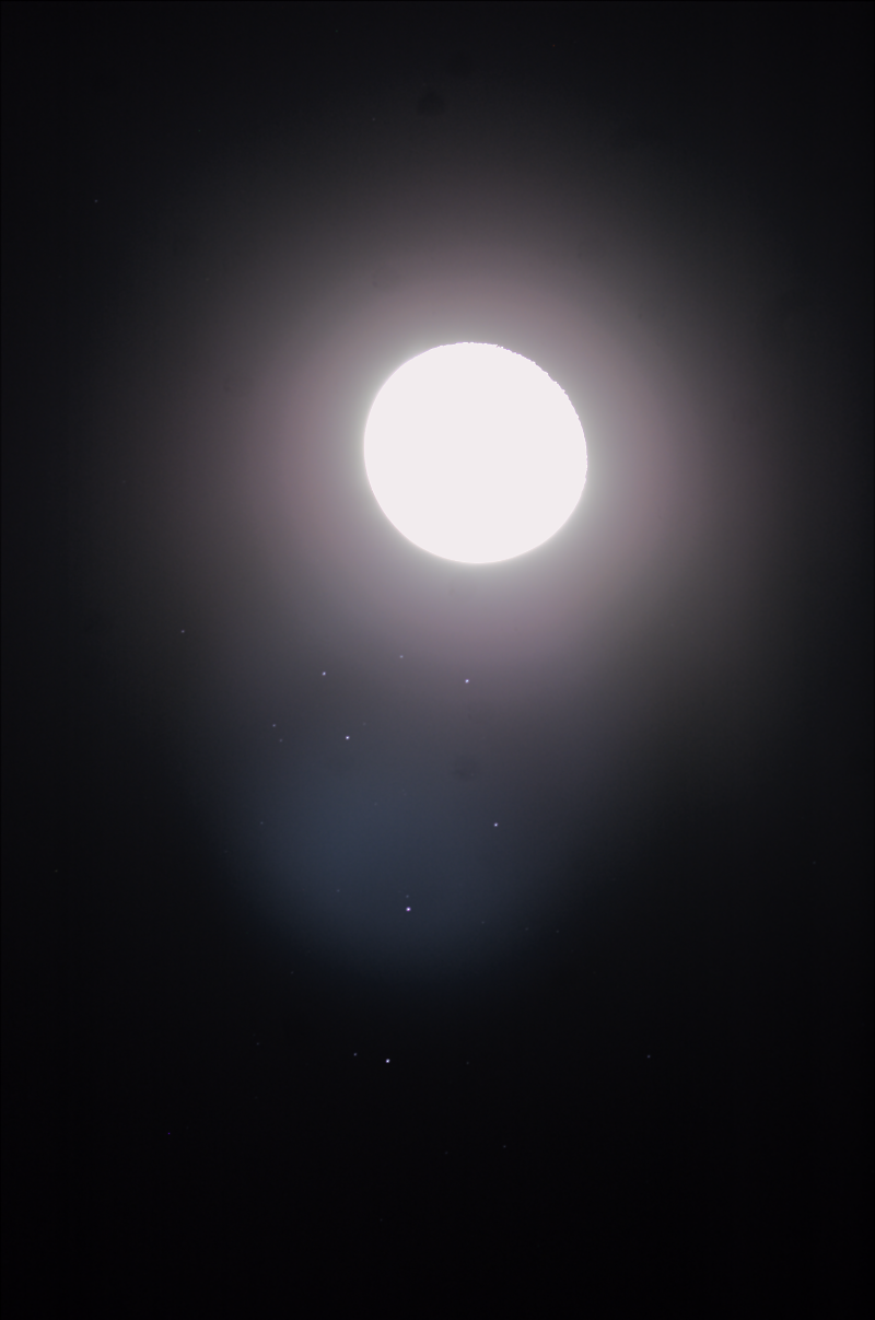 Pleaides e Lua 22:00 UTC