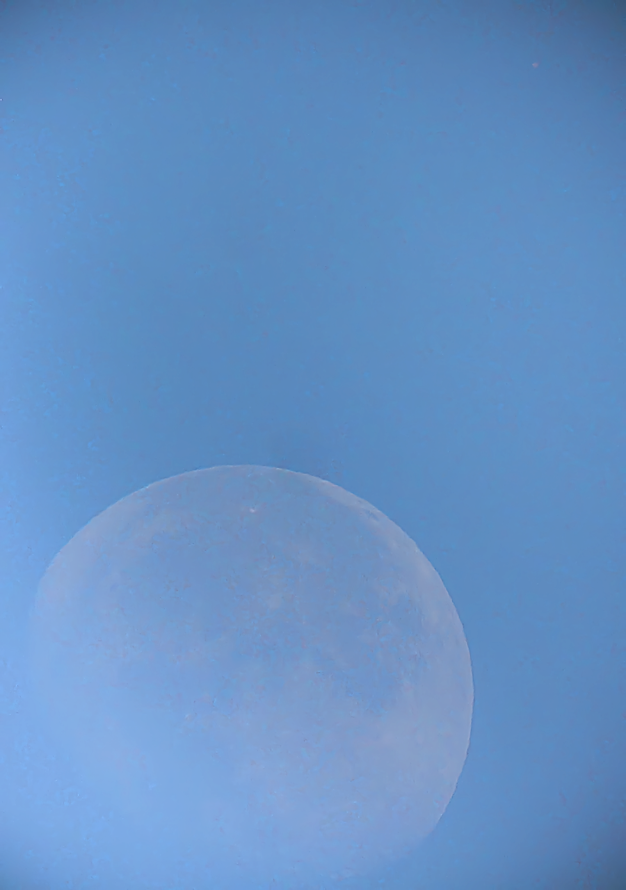 Marte e Lua em pleno dia (9:10 local)