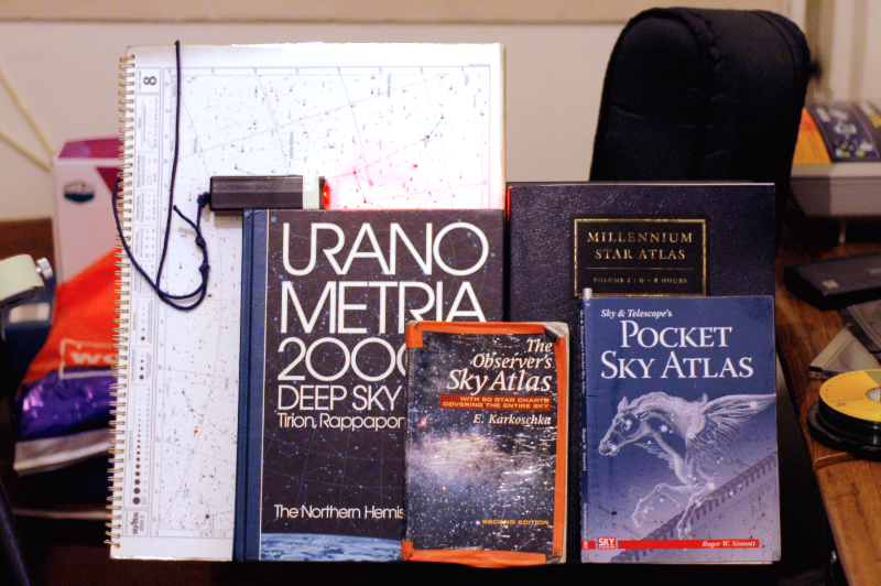 Sky Atlas 2000.0, Uranometria, The Observer's Sky Atlas, Millennium Star Atlas e Pocket Sky Atlas