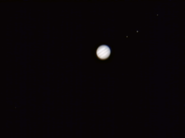 Júpiter e principais satélites - 01:09 UTC