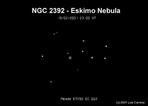 NGC 2392 PK 197+17.1 - 07h 29.2m +20 55 08.6 M6.8 47"x43" 3b(3b) 