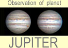 Observation of planet JUPITER