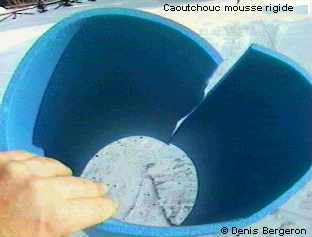 Image de caoutchouc mousse rigide pouvant servir de support pour construire un tube pare-buée