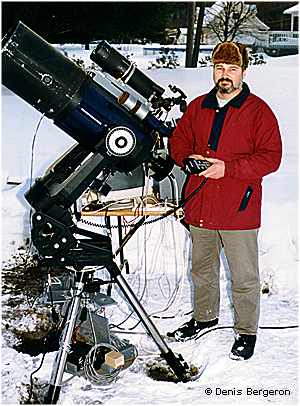 Image de l'auteur avec son télescope Meade SCT 25cm F10 LX-200