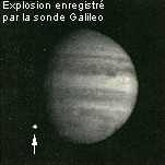 Images des impacts de SL9 vue photographiés par la sonde Galileo