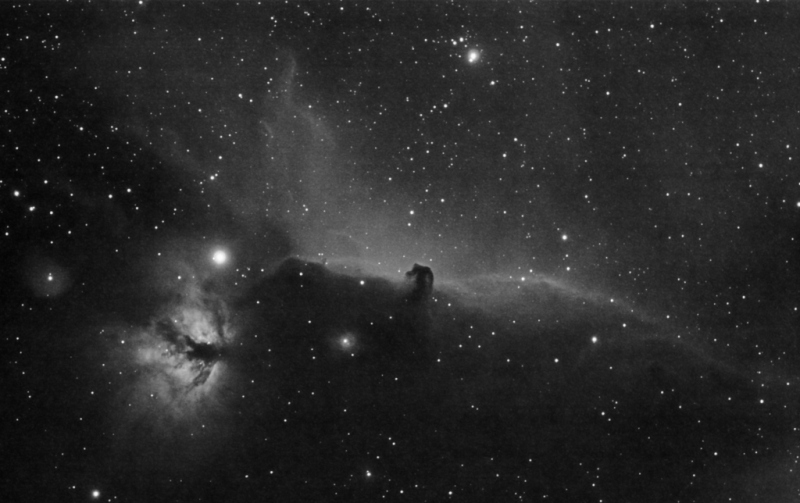 Horsehead_Halfa.jpg -          texto_bright       Object:Horsehead   Date:28-10-2006       Observingsite: Sant Cugat   Telescope: TakahashiFSQ-106N  @ f/5 on GM-8 mount   Camera: Canon20Da   Filters:  AstronomikHalfa 13 nm   Exposure:22 x 4 min  ISO800. Total exposure: 1.5 h   Guiding: ATK-2HS on off-axis guider     Software:Guide K3CCDTools. Camera control: Images Plus. Processing: PixInsight   Comments:   