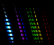 Simulation du spectre d'un météore.
