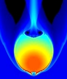 Simulation de la pntration d'un projectile dans l'atmosphre.