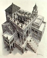 Escher, "Ascending-descending", 1960, 38 x 28,5cm