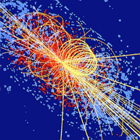 Simulation de la dcroissance du boson de Higgs. Document CERN.