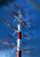 Antennas of an AM broadcaster.