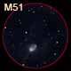 dessin galaxie des chiens de chasse M51