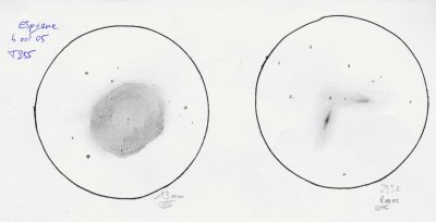 esquisses d'Hélix et du groupe NGC 7332