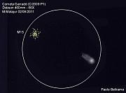La cometa C/2009P1 Garradd vicino a M15