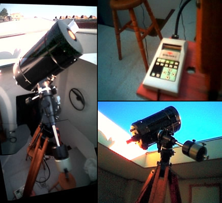 In 1999 I worked with a 4.5'' Newtonian</a> and a Black and White QuickCam. The next year I got a Starlight MX516 CCD and borrowed a Meade LX200.