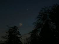 lunevenus031225_896 Trs belle conjonction entre la Lune et Vnus le jour de Nol. (25.12.2003)